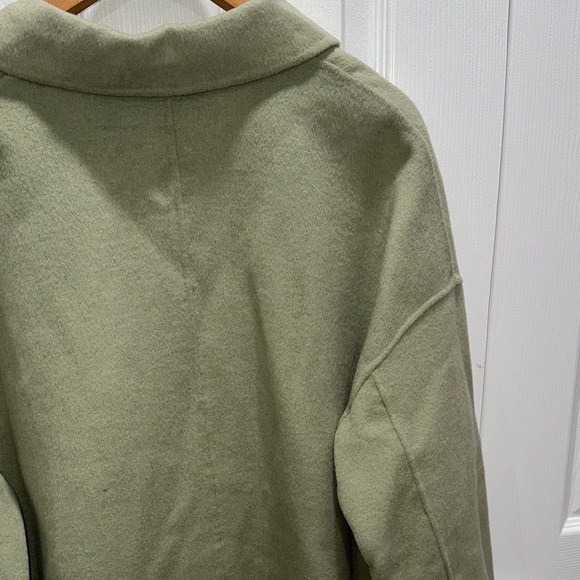 Sage Green 100% Wool Double-Breasted Women's Coat NWT - Picture 12 of 15